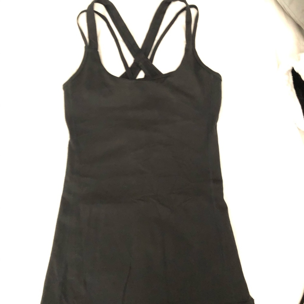 Mono B tank, small, built in bra. Black